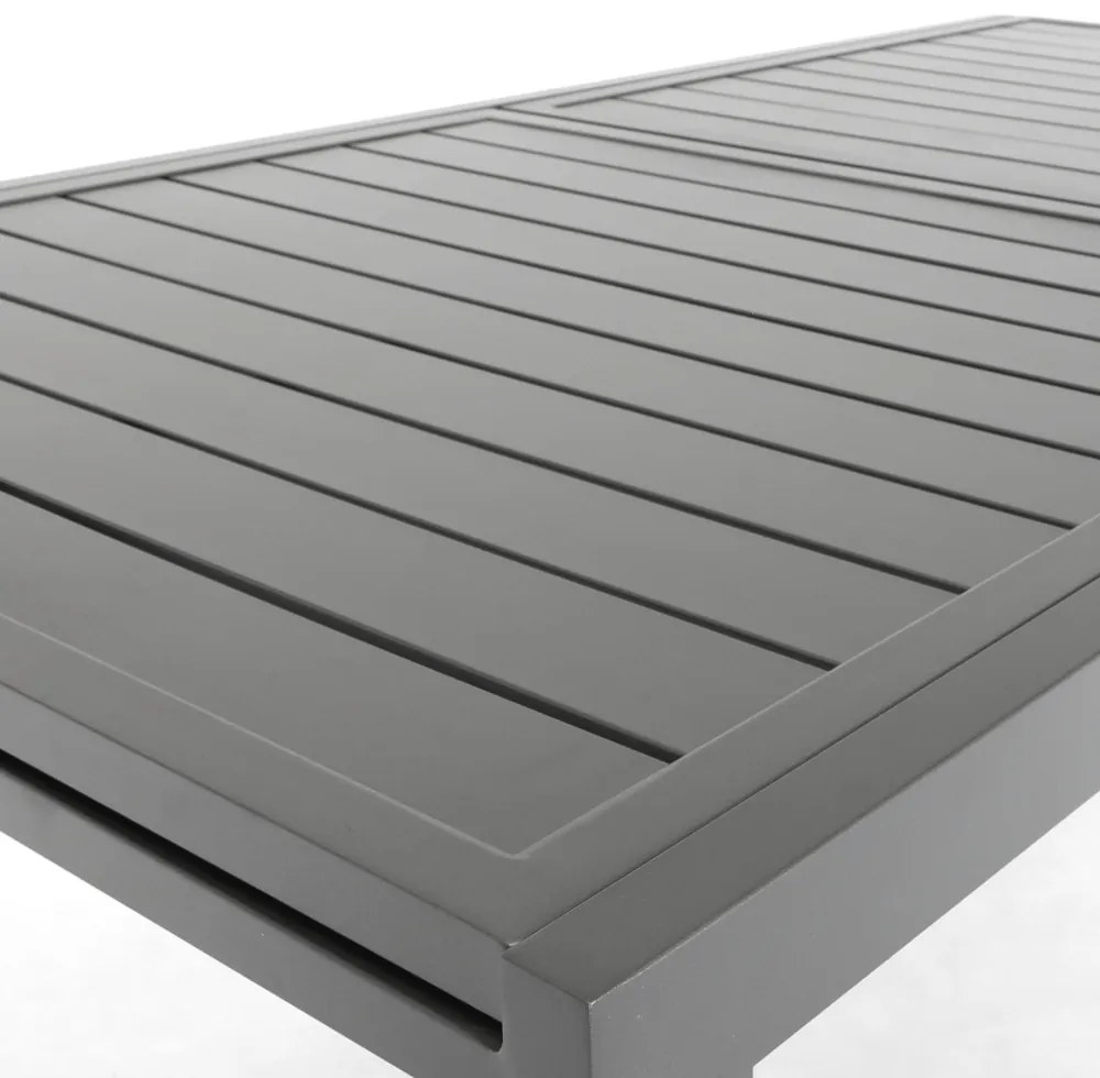 Mirolo kerti asztal, 160–240 × 89 cm, fekete