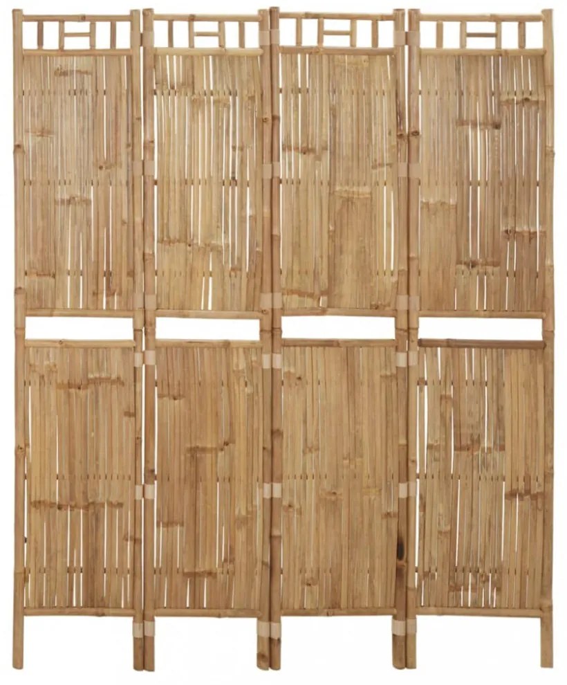 4 paneles bambusz térelválasztó 160 x 180 cm