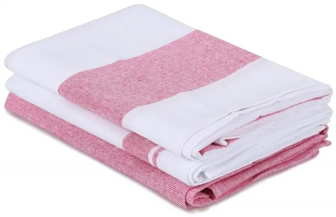 Pecete 6 darabos konyhai törölköző szett rózsaszín