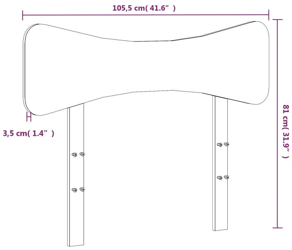 fehér tömör fenyőfa fejtámla 100 cm