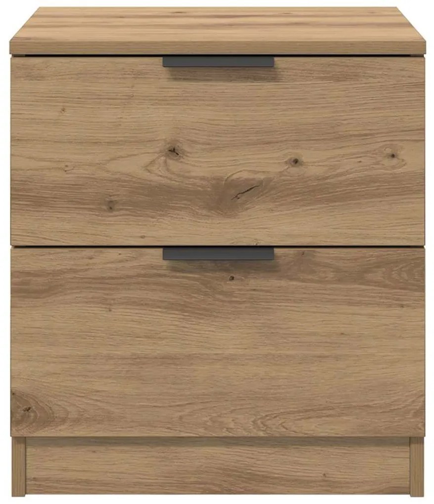 Éjjeliszekrény 2 pcs kézműves tölgy 45 x 39 x 50 cm Faanyag