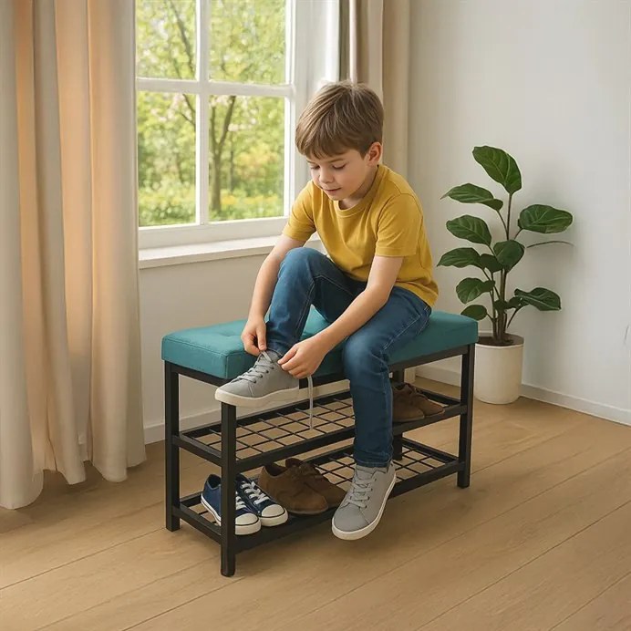 Zöld Fém Cipős Szekrény. ABO-W2015 GRN