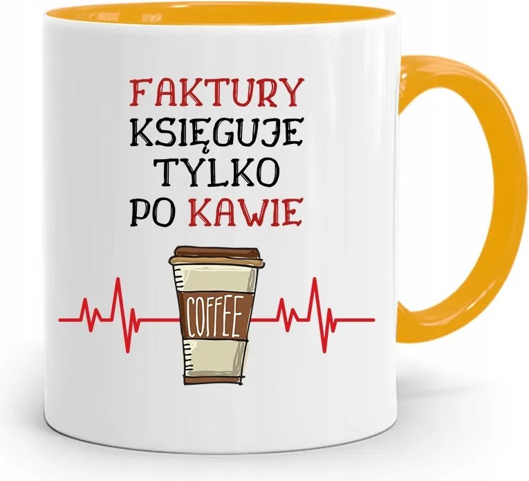 Sárga Bögre Ajándék Könyvelőnek, fényképes nyomattal