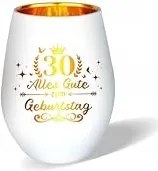 Ajándék 30. születésnapra nőknek üveg lampion gyertyatartó gravírozással