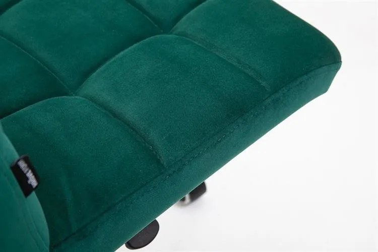 HR7009CROSS Sötétzöld modern velúr szék arany lábbal