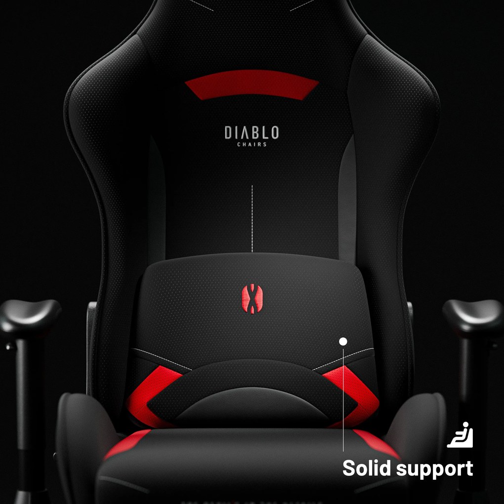Gamer szék szövet Normal Size, fekete-piros: Diablo X-Starter