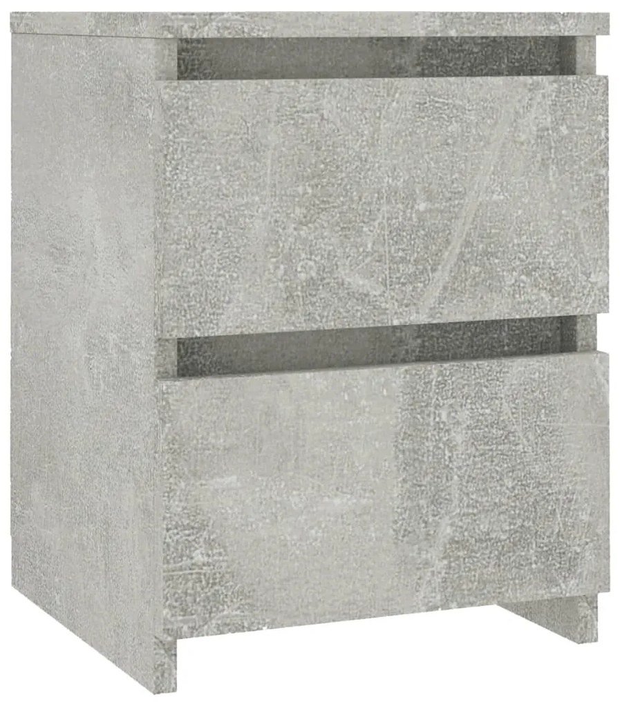 Betonszürke szerelt fa éjjeliszekrény 30 x 30 x 40 cm