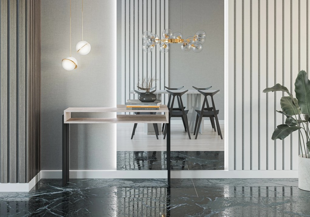 Konzolasztal Ramea (platinum grange tölgy + fekete). 1055238