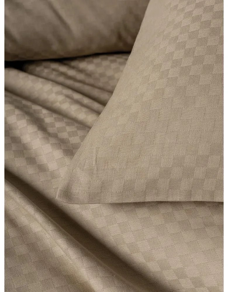 Barna kétszemélyes-hosszabbított renforcé pamut ágyneműhuzat 240x220 cm Checkered – Mila Home Luxury