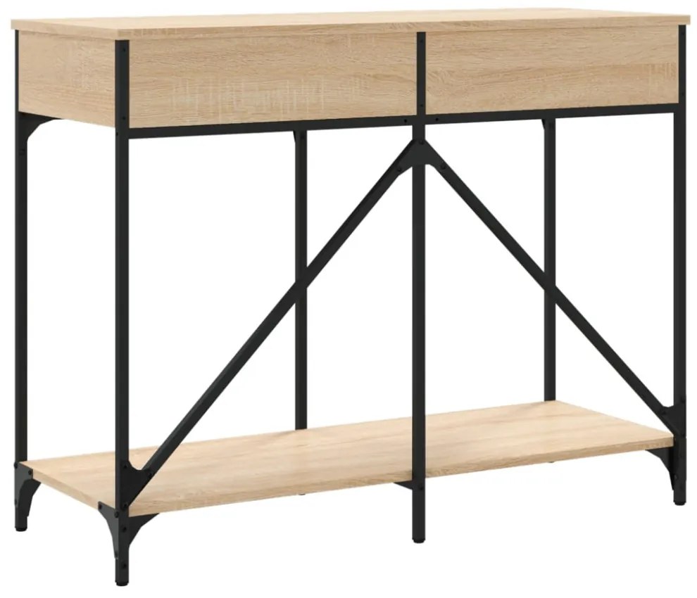 sonoma tölgy színű szerelt fa dohányzóasztal 100 x 39 x 78,5 cm