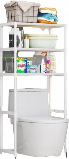 Polc A Wc Felett Fürdőszoba Állvány Szekrény Fehér