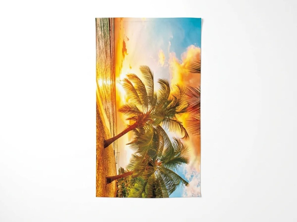 Gyorsan száradó XXL strand fürdőlepedő SOLIVANA színes, 150 x 210 cm, 100% mikroszál