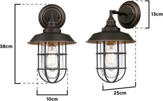 Westinghouse 6121640 - LED kültéri fali lámpa IRON HILL 1xE27/60W/230V IP44