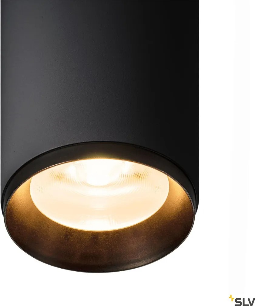 SLV 1004604 NUMINOS Hengeres Mennyezeti Lámpa Fekete LED IP20