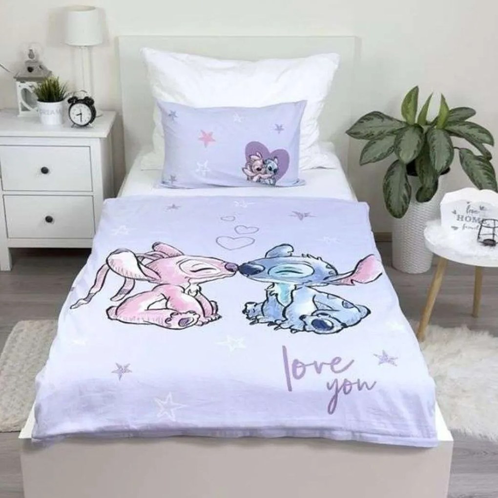 Disney Lilo and Stitch gyerek ágyneműhuzat 135x100cm+40x60cm Setino
