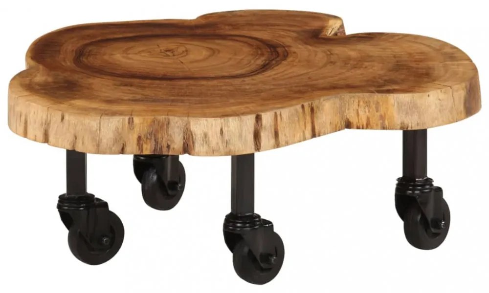 tömör akácfa dohányzóasztal 60 x 55 x 25 cm