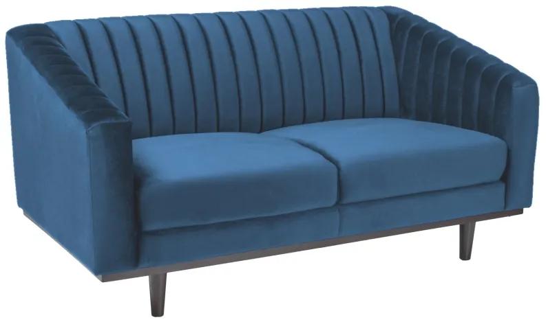 Kétszmélyes kanapé, kék bársony / wenge, ASPREY 2 VELVET