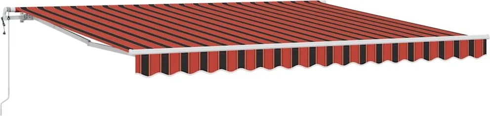 vidaXL Behúzható napellenző Narancs és Barna 400 × 300 cm