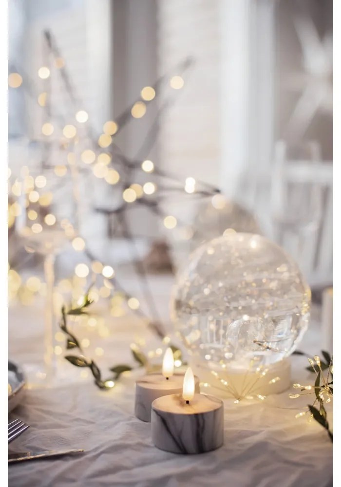 LED gyertya szett 2 db-os (magasság 6 cm) Flamme Marble – Star Trading