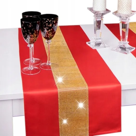 futófelület Cirkónia 40x120 dekoratív öv valentin nap karácsony piros arany