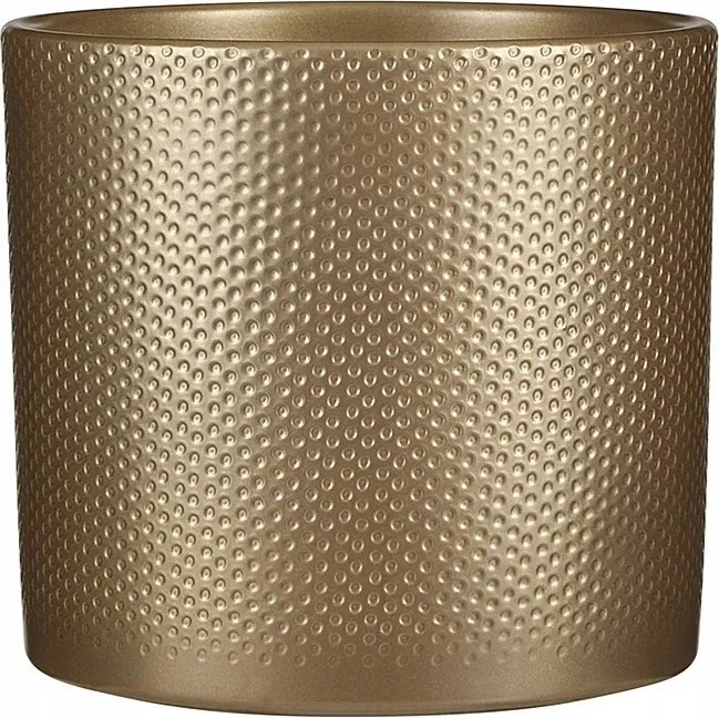 Kerámia kaspó fedő arany díszítéssel kicsi 7 cm 1db