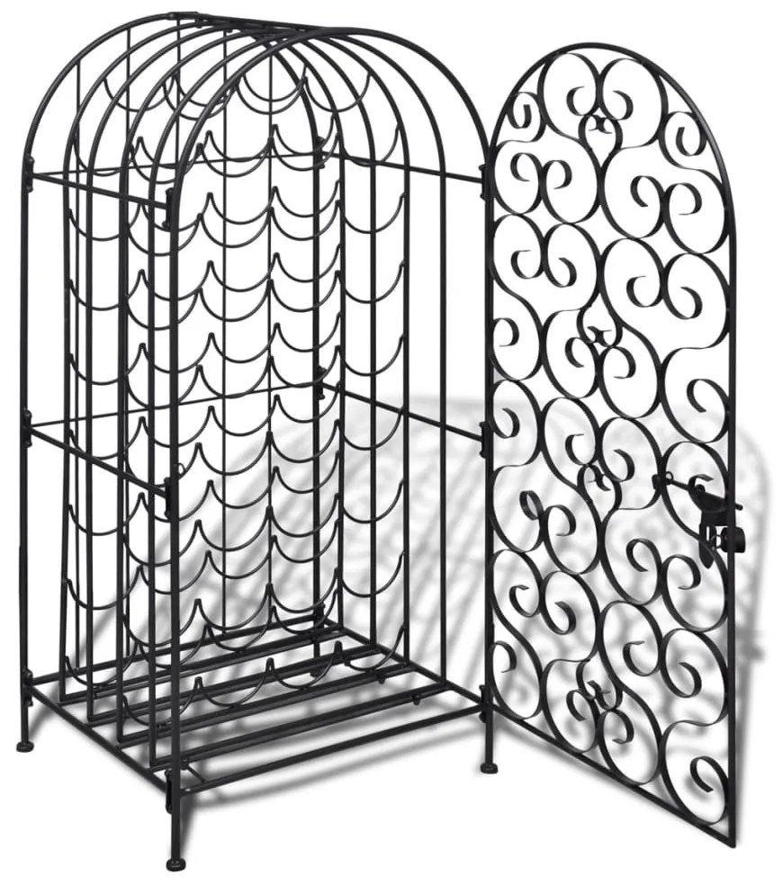 Fém bortartó állvány 35 palackhoz