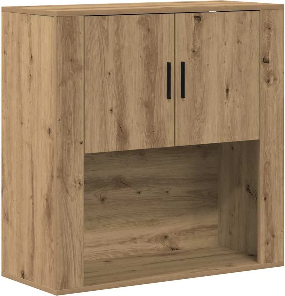 vidaXL Fali Szekrény polcokkal kézműves tölgy 80 x 33 x 80 cm Faanyag