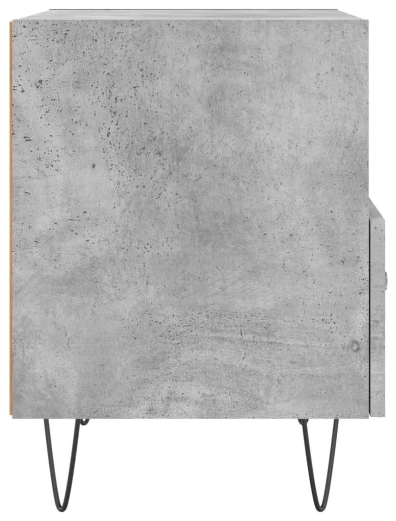 Betonszürke szerelt fa éjjeliszekrény 40 x 35 x 47,5 cm