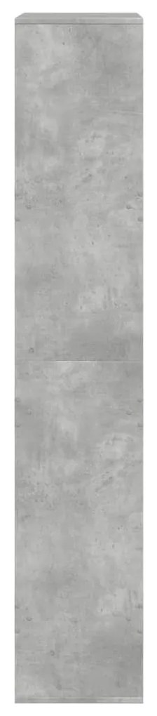 betonszürke szerelt fa térelválasztó 100 x 33 x 175 cm