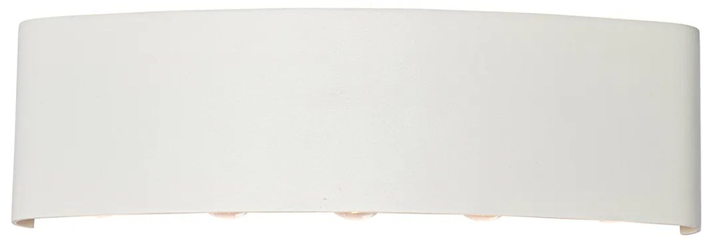 Kültéri fali lámpa fehér, LED-del, 10-lámpás, IP54 - Silly