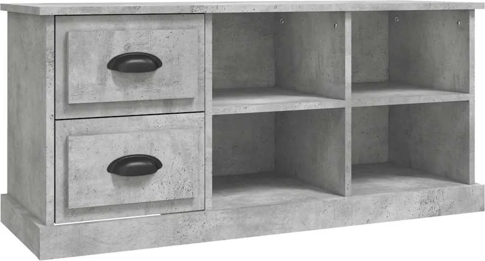vidaXL betonszürke szerelt fa TV-szekrény 102 x 35,5 x47,5 cm