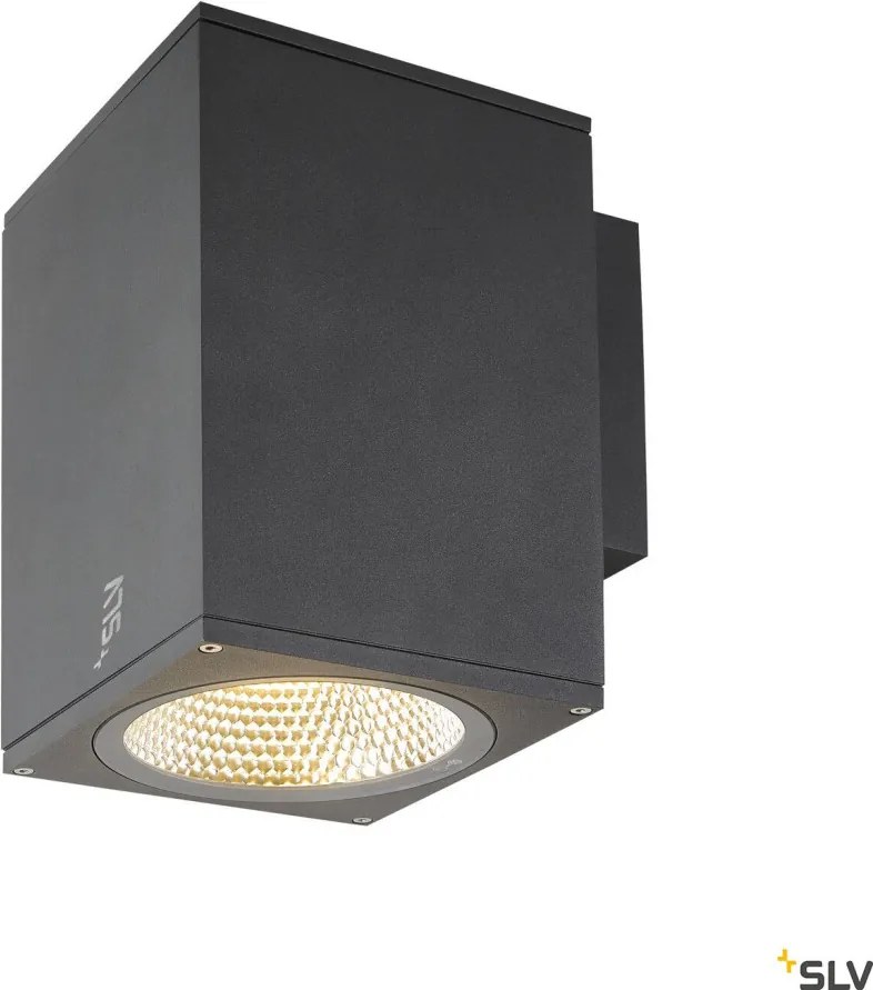 SLV 1003437 ENOLA SQUARE Modern Kültéri Fali Lámpa Antracit, Átlátszó LED IP65
