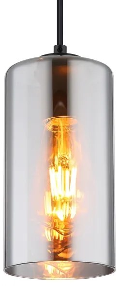 Globo 21002H - Csillár zsinóron OLLY 1xE27/25W/230V átm. 11 cm fekete