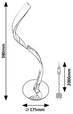 Rabalux 74211 - LED Asztali lámpa AZULA LED/3W/230V 4000K króm
