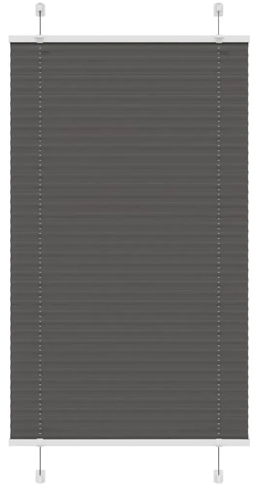 pliszírozott redőny fekete 70x150 cm szövetszélesség 69,4 cm