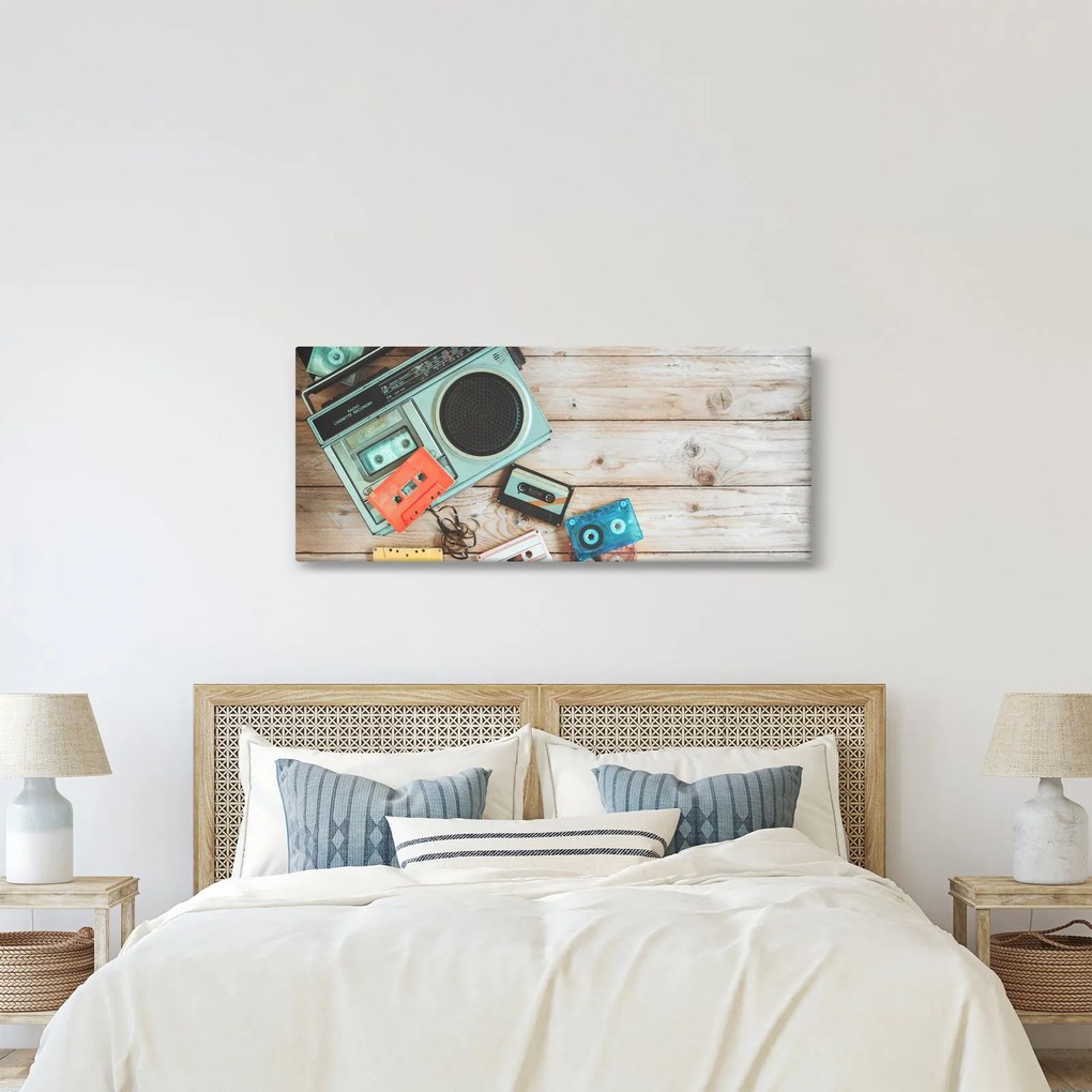 Kép - retro rádió (120x50 cm)