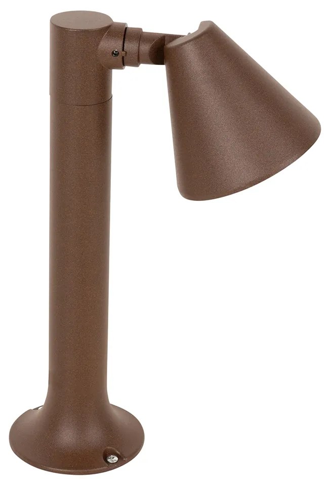 Modern kültéri oszloplámpa rozsdabarna 30 cm IP44 állítható - Ciara