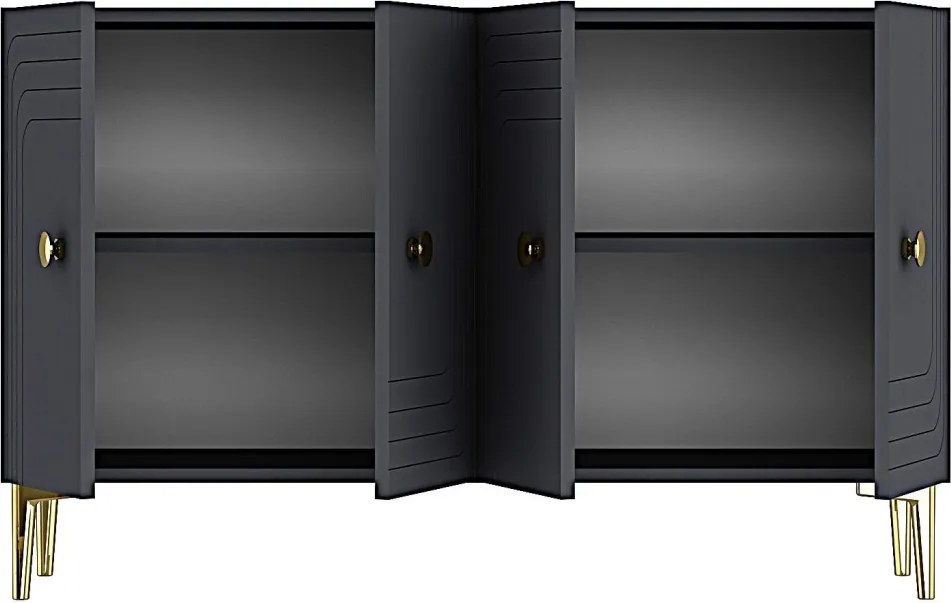 Lessi 120 - Anthracite, Gold