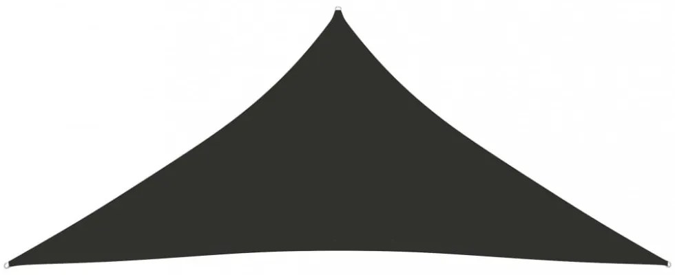 antracitszürke háromszögű oxford-szövet napvitorla 4,5x4,5x4,5m