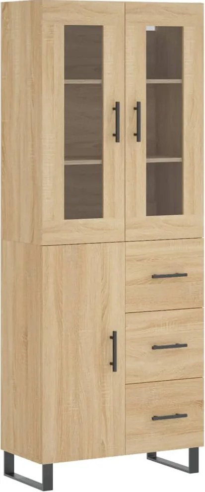 vidaXL sonoma tölgy szerelt fa magasszekrény 69,5 x 34 x 180 cm
