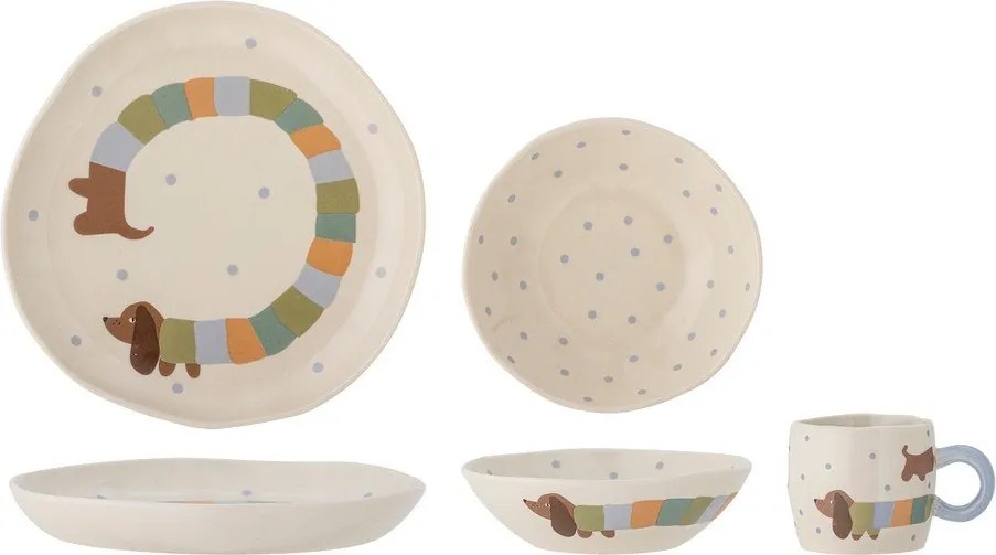 Kőedény gyerek étkészlet 3 db-os Charlie – Bloomingville Mini