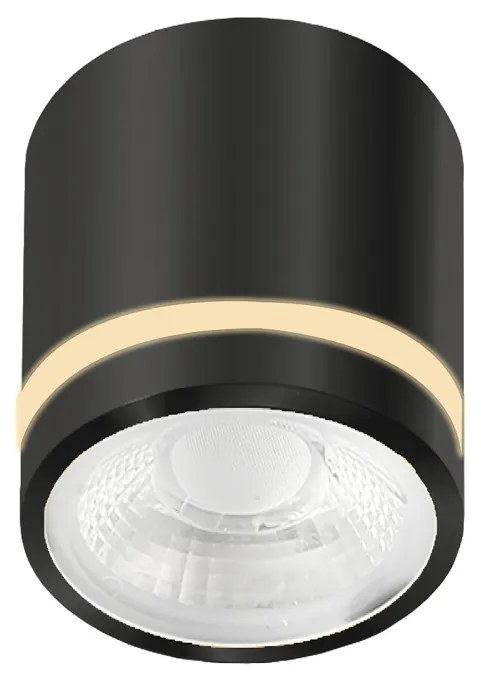 AZZARDO 6039 VICI Hengeres Mennyezeti Lámpa Fekete LED IP44