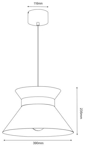 Csillár zsinóron NORGE 1xE27/15W/230V fekete/arany