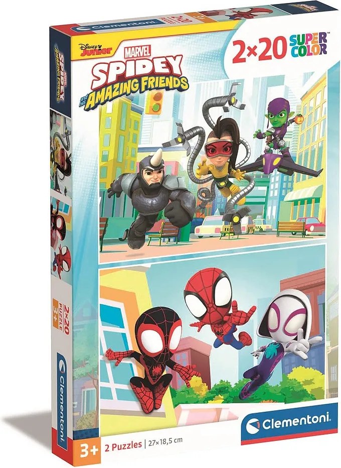 Pókember Spidey 2x20 db-os puzzle Clementoni