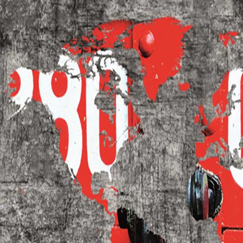 Gario Paraván Stílusos világtérkép Méret: 145 x 170 cm, Kivitelezés: Forgó paraván 360°