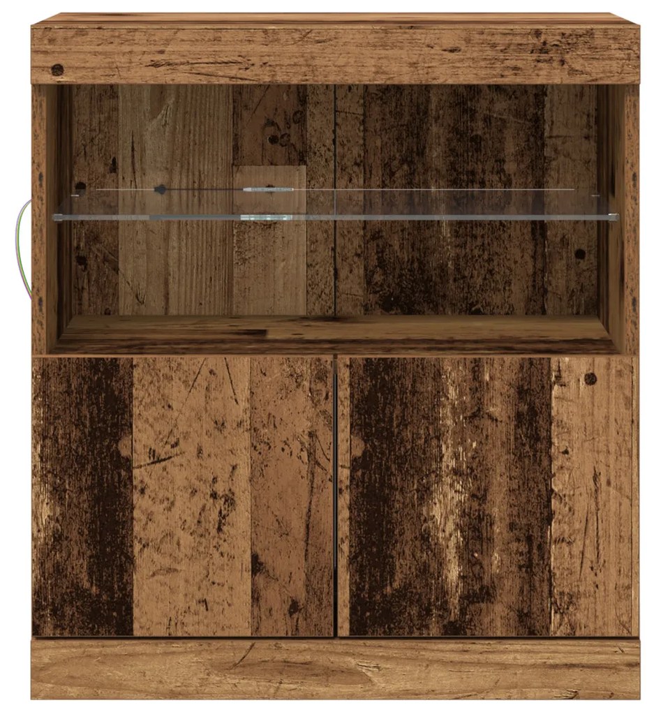 Old Wood LED világítással ellátott Könyvespolc 60x37x67 cm