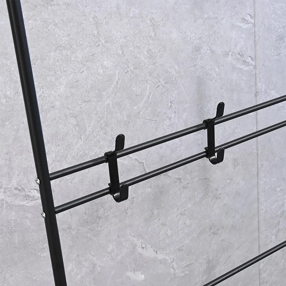 Előszobafal ruhaállvány LRA-02 fekete