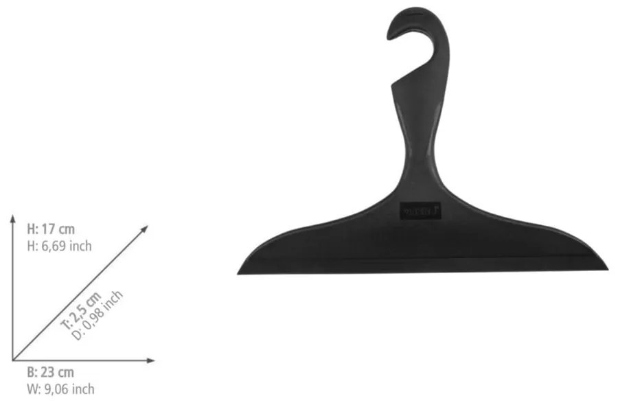 Fekete vízlehúzó 23 cm Loano – Wenko