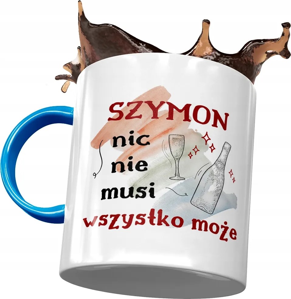 Kék Bögre Simon Simek Kollégáknak Ajándék Nyomtatott Fotóval