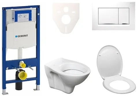 Fali WC szett Geberit előtétfalas szereléshez + Ceramia S-Line Pro WC 111.300.00.5ND5